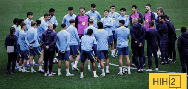 صور من تدريبات برشلونة الاخيرة على ملعب ميتروبوليتانو