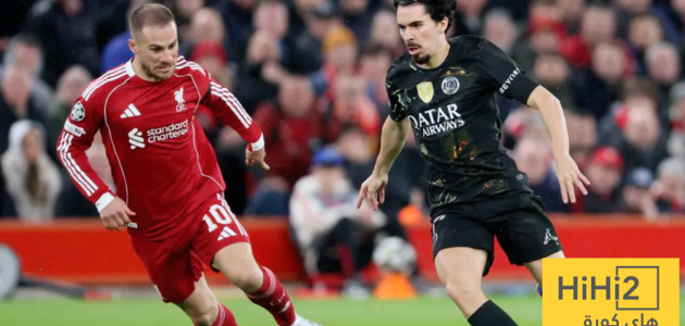 إحصائيات نصف ساعة من مباراة ليفربول وباريس